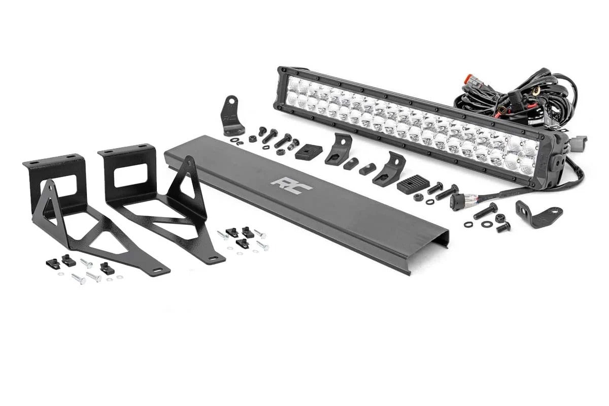 LED Light Kit | Bumper | 20" Chrome Dual Row | White DRL | Ford F-250/F-350 Super Duty (05-07)