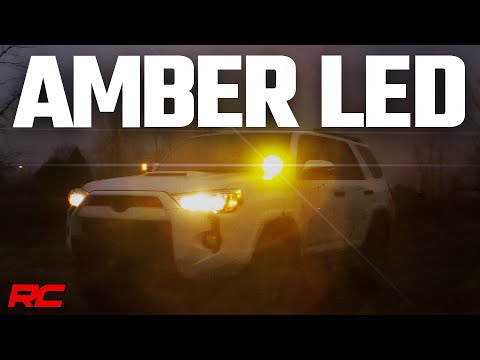 2 Inch LED Light Pods | Spot Beam | Amber Lens | Square - Video