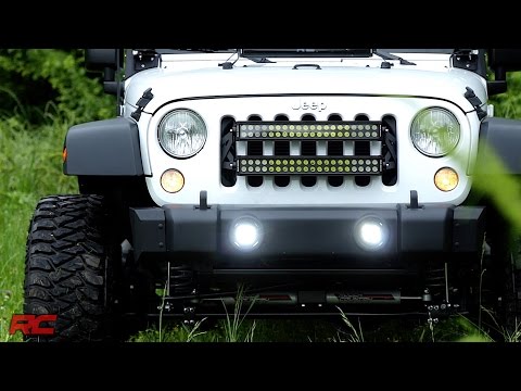LED Light Kit | Fog Mount | 2" Black Pair | Jeep Wrangler JK/Wrangler Unlimited (10-18) - Video