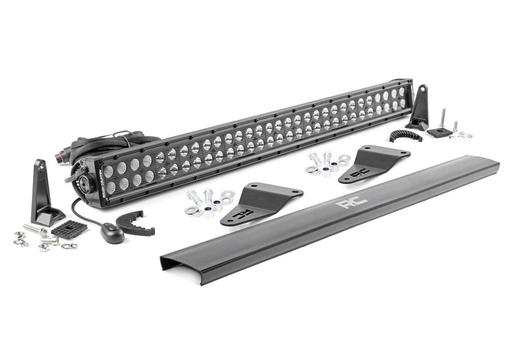 LED Light Kit | Bumper Mount | 30" Black Dual Row | Toyota 4Runner (14-20)