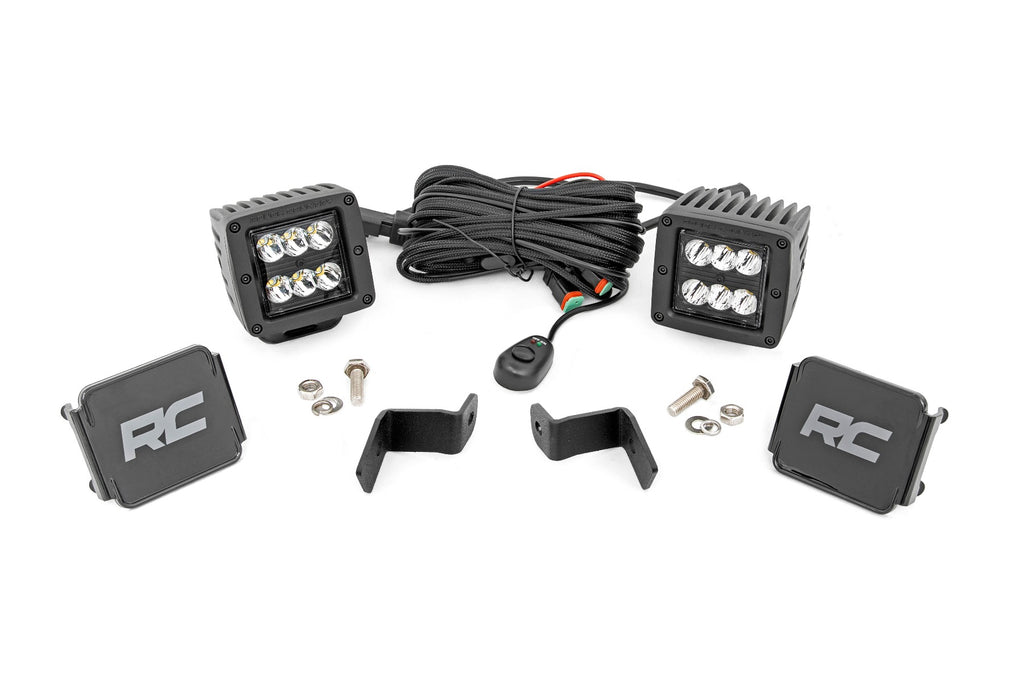 LED Light Kit | Ditch Mount | 2" Black Pair | Spot | Ford F-150 (15-25)/F-150 Lightning (22-25) 