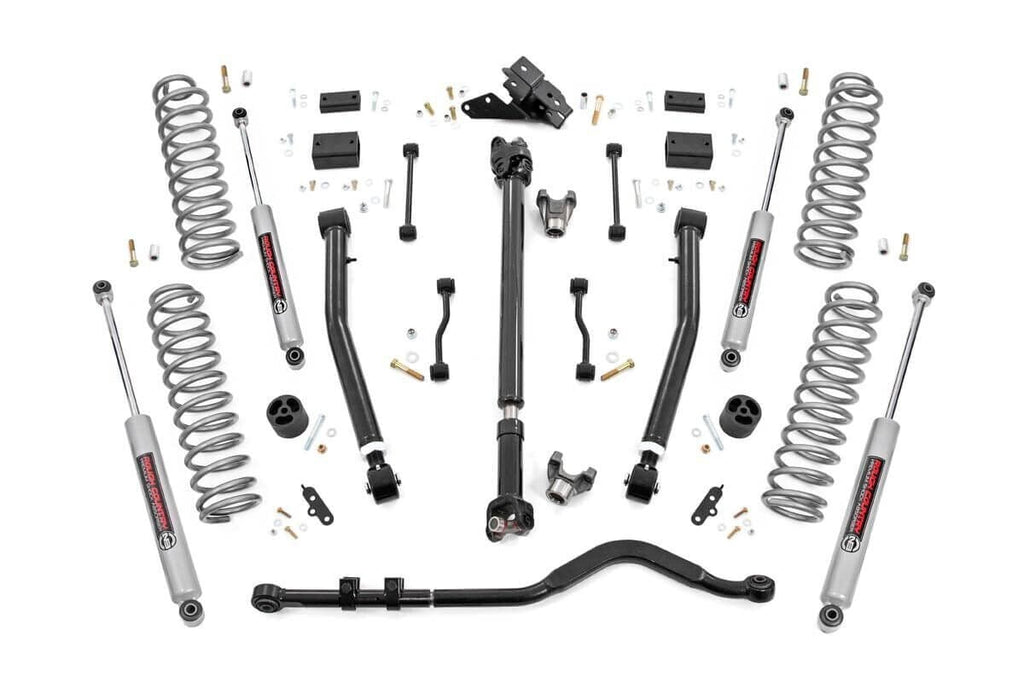 3.5 Inch Lift Kit | Adj Lower | FR D/S | Jeep Wrangler Unlimited Rubicon (18-23)