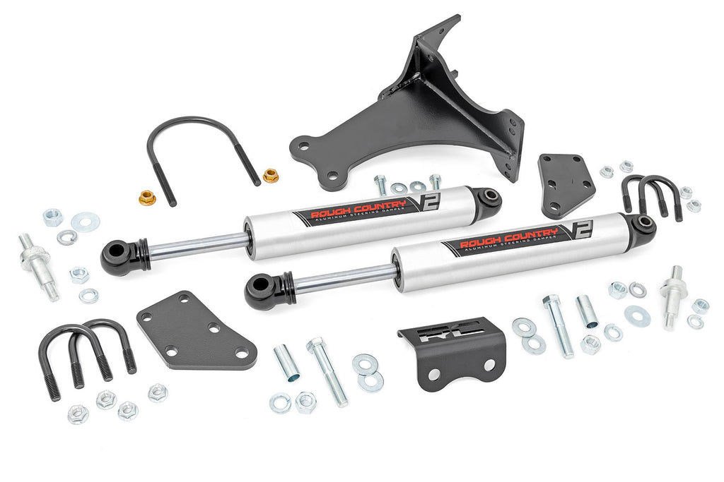 V2 Steering Stabilizer | Dual | 2-8 Inch Lift | Ford F-250/F-350 Super Duty (05-25)