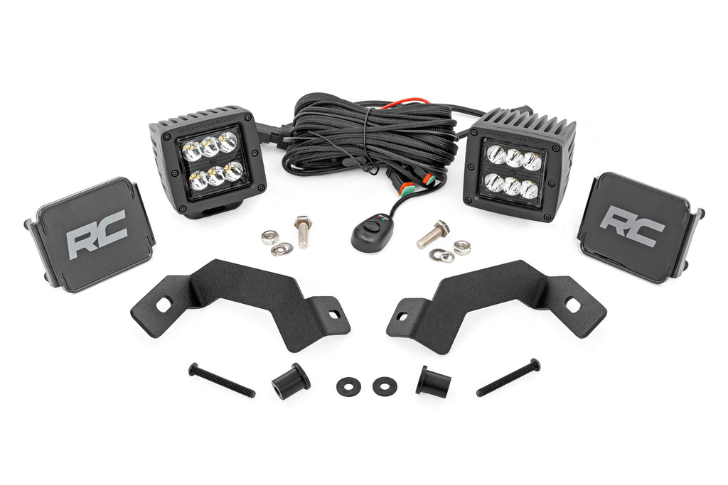LED Light Kit | Ditch Mount | 2" Black Pair | Spot | Toyota Land Cruiser (24-25)