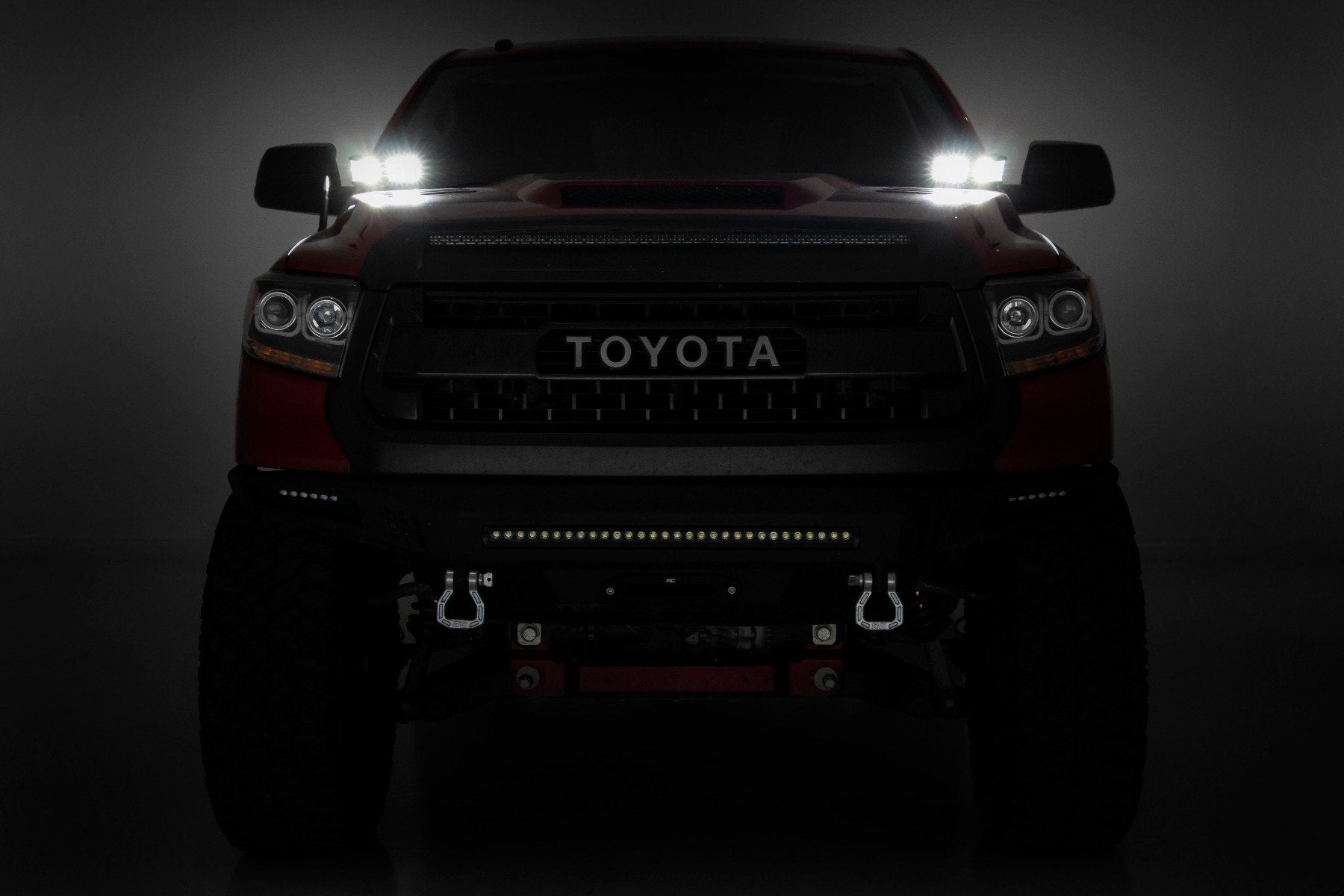 LED Light Kit | Ditch Mount | Dual 2" Black Pairs | Amber DRL | Toyota Tundra (14-21)
