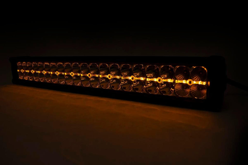 20 Inch Chrome Series LED Light Bar | Dual Row | Amber DRL
