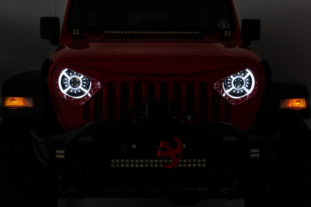 9 Inch DRL Halo LED Headlights | DOT Approved | Jeep Gladiator JT/Wrangler JL (18-25)