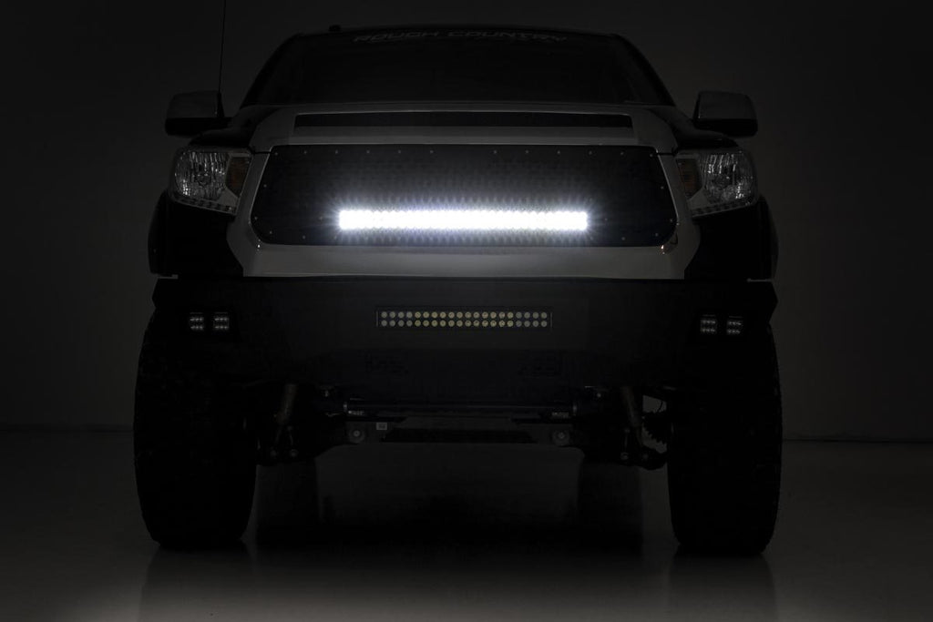 Mesh Grille | 30" Dual Row LED | Black | White DRL | Toyota Tundra (14-17)