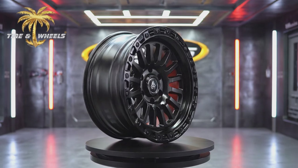 17X9 6-139.7/6-5.50 -12ET 4.56 106.1C ARENA TROPHY SATIN BLACK A108179084N01201