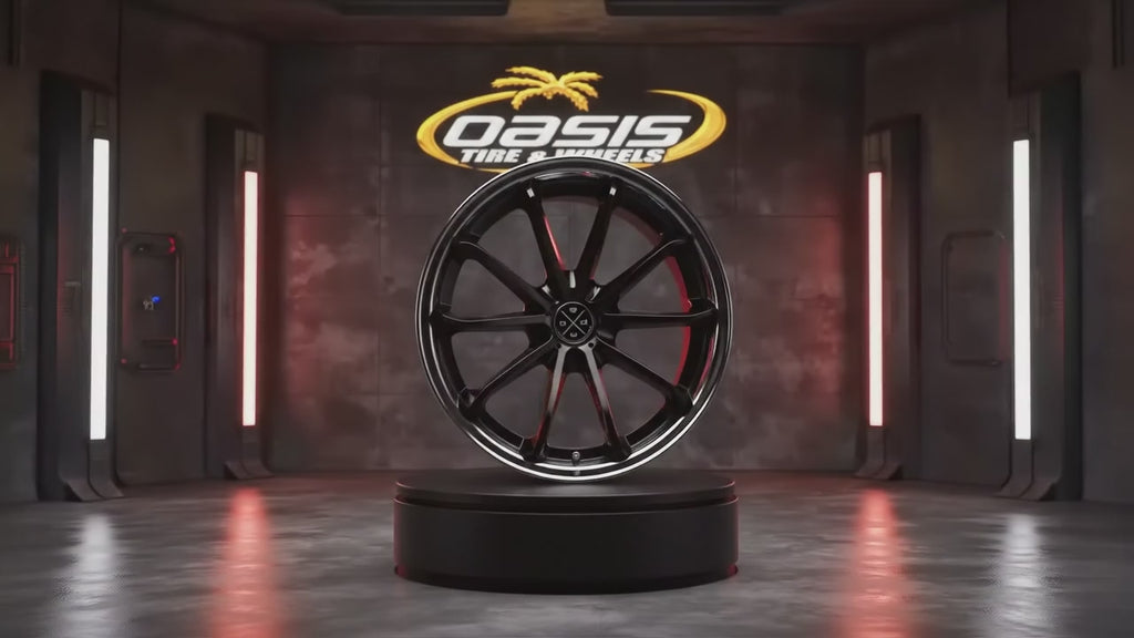 20X11 5-114.3/5-4.5/5-115 +10 66.60 SATIN BLACK CENTER W/BLACK CHROME SS LIP BD-27 PW#318