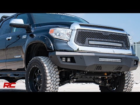 Mesh Grille | 30" Dual Row LED | Black | Amber DRL | Toyota Tundra (14-17) - Video