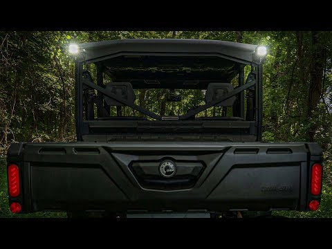 LED Light | Rear Cab Mount | 3" Chrome Pair | Wide Angle | Can-Am Defender HD 5/HD 8/HD 9/HD 10 - Video