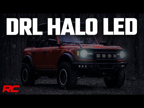 DRL Halo LED Headlights | DOT Approved | Ford Bronco 4WD (2021-2025) - Video