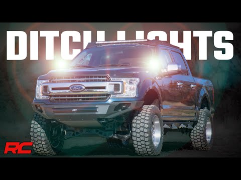 LED Light Kit | Ditch | 2" Black Pair | Amber DRL | Ford F-150 (15-25)/F-150 Lightning (22-25)  - Video