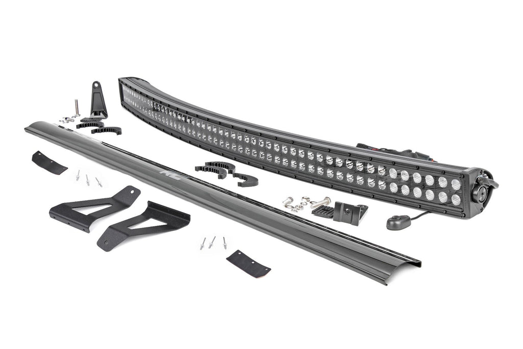 LED Light Kit | Windshield Mount | 50" BLK Dual Row | Jeep Cherokee XJ (84-01)